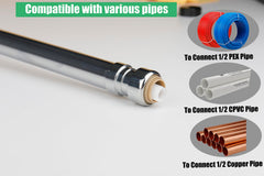 WHK detail of 3/4 inch female GHT outlet enabling standard garden hose attachment