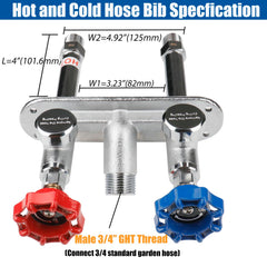 WHK detailed view of 1/2" MIP inlet threads for secure plumbing connections