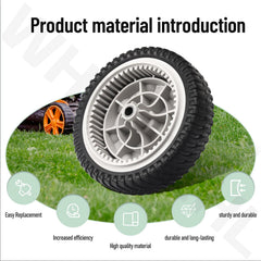 WHMYZHL wheel installed on a mower front axle for smooth steering benefit