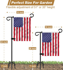 Whoonba pole fully extended to 51 inches in garden for visibility