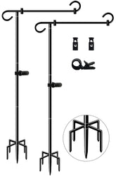 Whoonba front view of assembled flag stand showing stable display