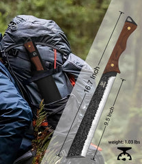 WICING handle detail highlighting wood-grain grip for secure hold