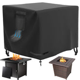 WICKTICK front view cover on square fire pit protecting from weather