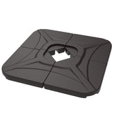wikiwiki front view of four-piece offset umbrella base showing compact square footprint and stability