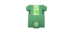 WILCO bait station front view showing durable green plastic and secure lid benefit containment