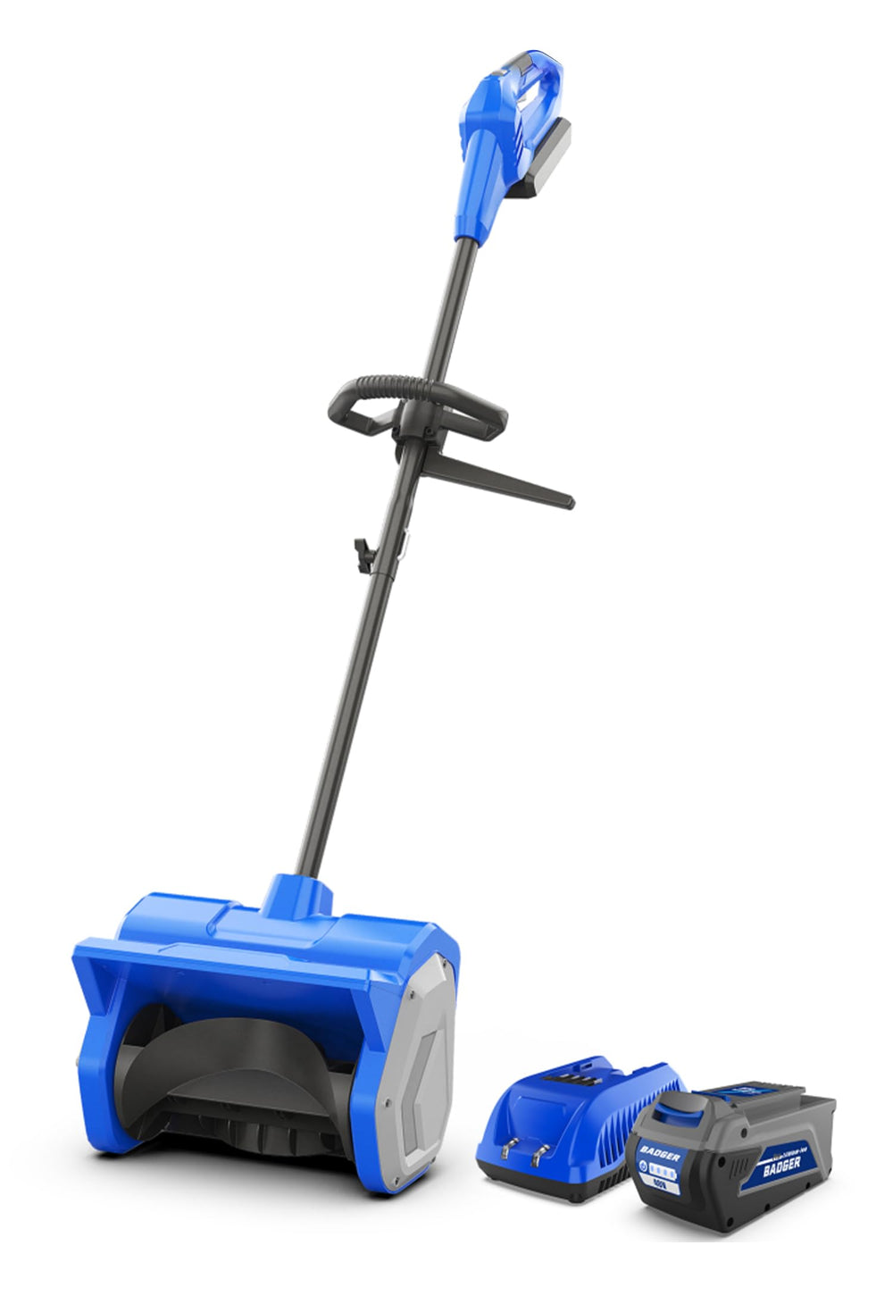 Wild Badger Power front view showing 12-inch clearing and compact design for fast cleanup
