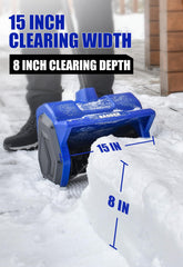 Wild Badger Power clearing snow on stairs to reduce lifting and speed morning routines