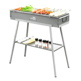 WILLBBQ front view showing assembled grill and portability benefit