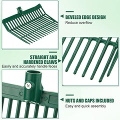 WILLBOND mounted fork head in a stall demonstrating efficient manure removal