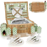 WILLOW WEAVE front view of wicker hamper showing compact portability