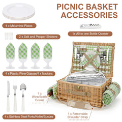 WILLOW WEAVE open basket revealing insulated compartment for food safety