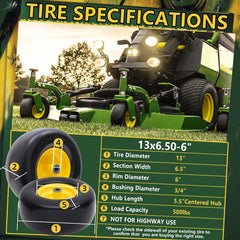 Wiltire close-up tread detail highlighting lawn-friendly traction