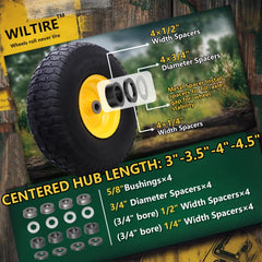Wiltire hub and bushing detail showing easy adapter adjustment