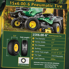 Wiltire tread close-up showing grass-friendly grip and durability