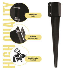WIMART anchor with 4x4 wood post inserted demonstrating instant support