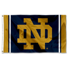 WinCraft flag front view showing crisp ND logo and vibrant colors