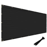 Windscreen4less front view roll showing full black privacy mesh benefit