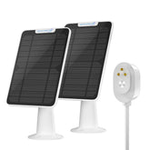 WININMETA front view of solar panel showing durable frame and label, reliable outdoor power
