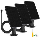 WININMETA front view showing compact 5W panel and mount benefit continuous charging
