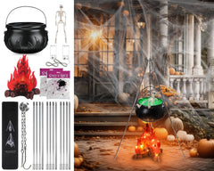 WinnerWhy cauldron front view showing spooky centerpiece and easy setup