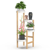 Wisuce front view of 4-tier plant stand showing vertical display benefit