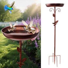 WITELIDA front view bird bath showing elegant bronze finish and height benefit