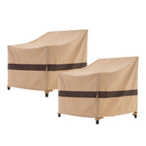 WJ-X3 front view showing beige and coffee covers protecting chairs