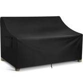 WLEAFJ front view of loveseat cover showing full protection and fit