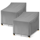 WLEAFJ front view of patio chair cover protecting furniture from rain