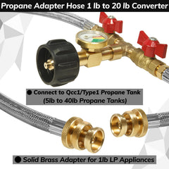 Wmnvshier close-up solid brass fittings and tri-color gauge for accurate monitoring