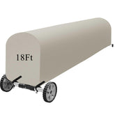 Woanger front view beige cover showing full reel protection and durability