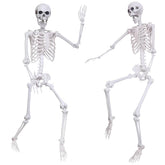 Wocst front view showing two life-size skeletons as a bold porch focal point