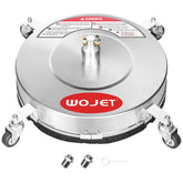 WOJET front view of stainless surface cleaner showing durable construction and fast cleaning