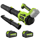 WOKEGI front view of cordless blower showing compact design and portability benefits