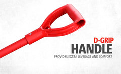 WOLF Garten handle attached to weed extractor demonstrating leverage advantage