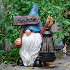 WONDHOME gnome lighting a garden pathway for safer evening walks