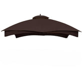 Wonwon front view of brown replacement canopy top showing neat fit and shade