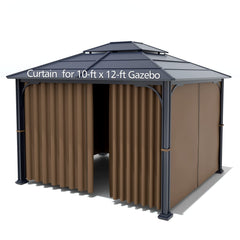 Wonwon strap attachment around gazebo leg illustrating fast installation and stability