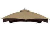 Wonwon canopy front view showing khaki roof and clean finish for refreshed gazebo