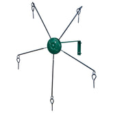 Woodlink front view showing five-arm feeder and corn cobs benefit to attract squirrels