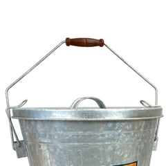 Woodlink locking tabs on lid shown for secure closure preventing spills and pests