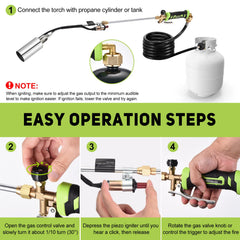 WorkBless 10 ft hose and CGA600 connector enabling remote tank hookup and convenience