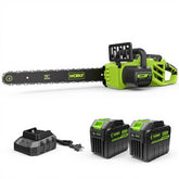 WORKIT chainsaw front view showing compact design and controls