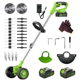 WORKIT front view of cordless weed wacker showing compact design and balance benefit