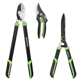 WORKPRO three-piece set front view showing all tools for versatile pruning