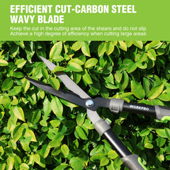WORKPRO ergonomic handle detail with non-slip grip improving control and comfort