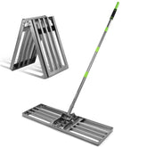 WORKPRO front view of full rake showing wide blade and handle, ensures fast coverage