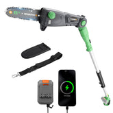 WORKPROX pole saw front view showing whole tool and portability benefit