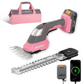 WORKPRO pink trimmer front view showing compact design and controls