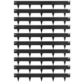 Worth Garden front pack of ten metal edging strips showing length and finish, durable